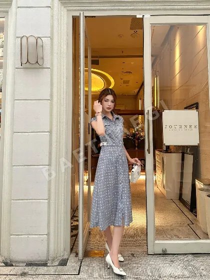 루이비통 모노그램 더블 포켓 롱 카라 원피스 137799