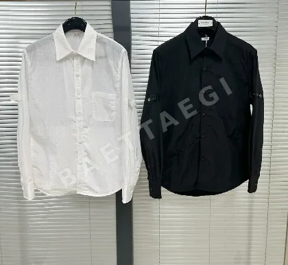 톰브라운 다크 체크 경량 긴팔 셔츠 46715
