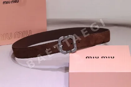 미우미우 빈티지 금도금 스웨이드 벨트 57897