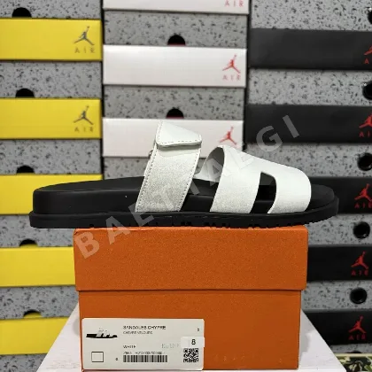 에르메스 [YX] 화이트 205748 Hermes Chypre Sandal /