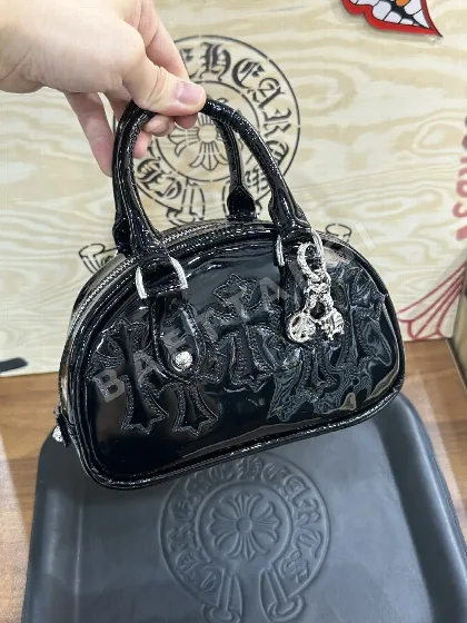크롬하츠 에나멜 가죽 볼링백 162561