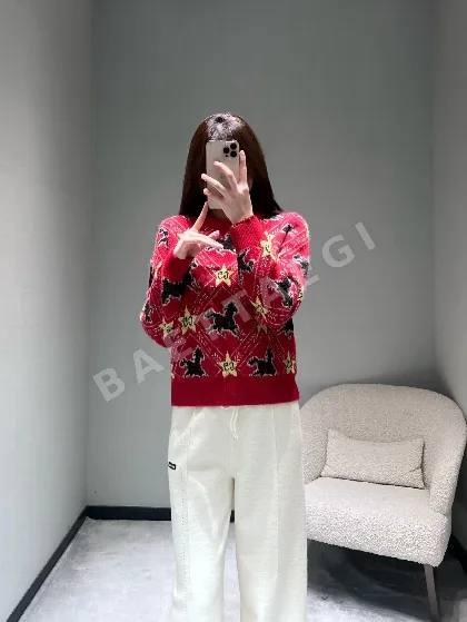 구찌 자카드 패턴 여성 니트 54044
