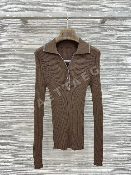 브루넬로쿠치넬리 메리노 울 폴로 카라 니트 198832