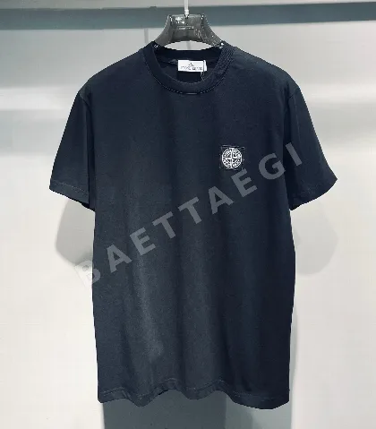 스톤아일랜드 컴퍼스 자수 로고 크루넥 반팔 티셔츠 47823