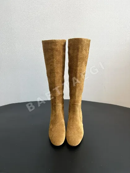 지안비토 스웨이드 하이 샤프트 청키 힐 부츠 75135