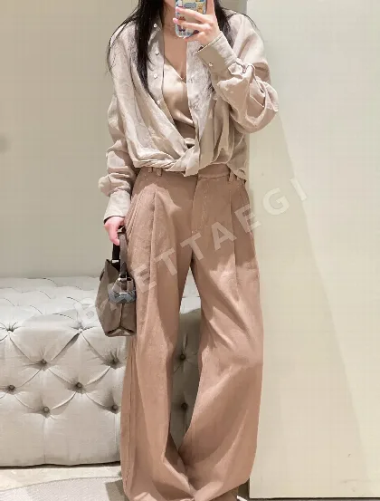 브루넬로쿠치넬리 레트로 워시 스트레이트 레그 바지 202740