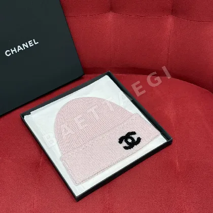샤넬 더블 C 자수 캐시미어 실크 비니 208004