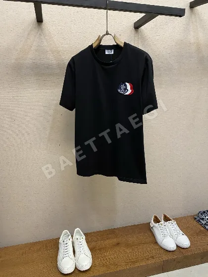 몽클레르 남성 코튼 스트레치 반팔 티셔츠 48755