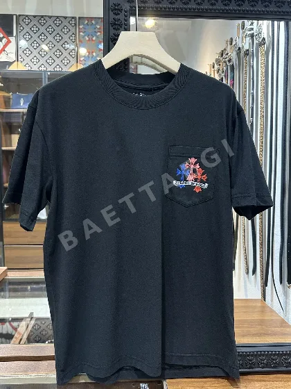 크롬하츠 무지개색 십자가 포켓 반팔 셔츠 49960