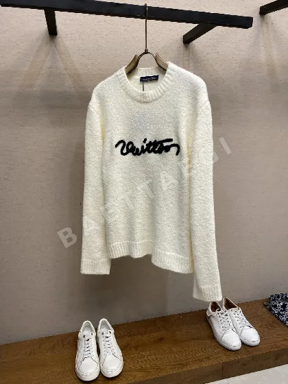 루이비통 자수 로고 테디베어 양모 니트 크루넥 긴팔 스웨터 205975