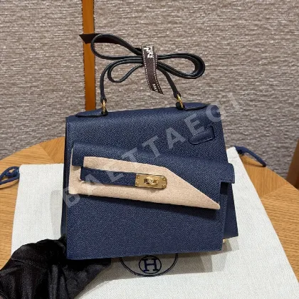 에르메스 켈리백 20 블루 골드 하드웨어 18217