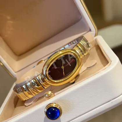 까르띠에 베누아 쿼츠 무브먼트 사파이어 글라스 블루 스틸밴드 레플리카 42894 Cartier