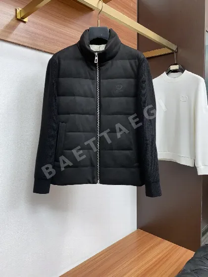 로로피아나 니트 배색 다운 남성 자켓 207248