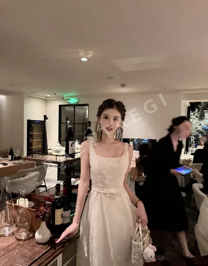 디올 화이트 문라이트 자카드 슬립 원피스 92702