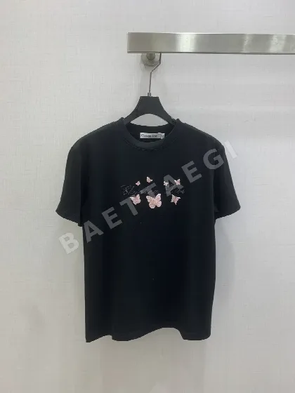 디올 자수 반팔 티셔츠 41559