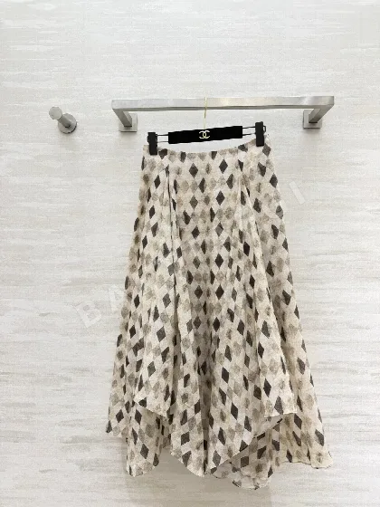 폴로 레트로 장식 이레귤러 스커트 154641