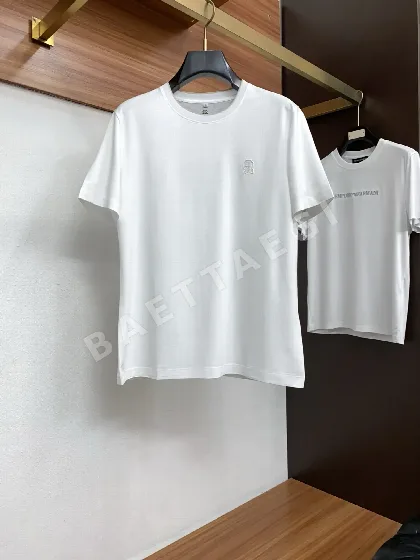 브루넬로쿠치넬리 남성 코튼 반팔 티셔츠 47952