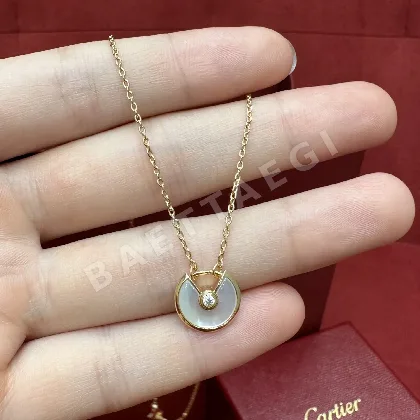 까르띠에 아뮬레 진주 다이아몬드 목걸이 178378
