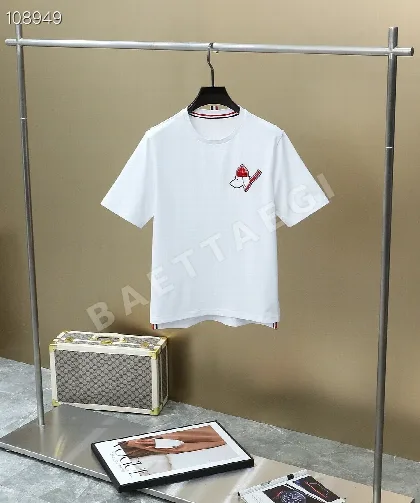 톰브라운 강아지 자수 남성 반팔 티셔츠 50544