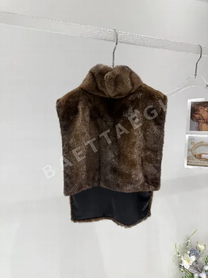 더로우 밍크 숄 조끼 206333