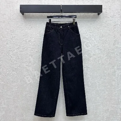 샤넬 자수장식 스트레이트 진 여성 바지 199873