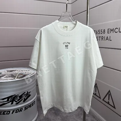 셀린느 실리콘 레터 로고 반팔 티셔츠 87966