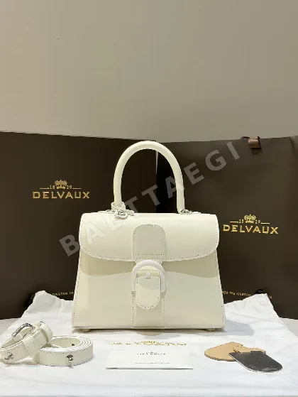 델보 더블링 브릴리언트 박스 가죽 숄더백 17289