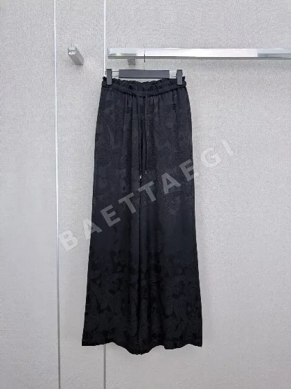 디올 자카드 고무 허리 와이드 레그 바지 54162