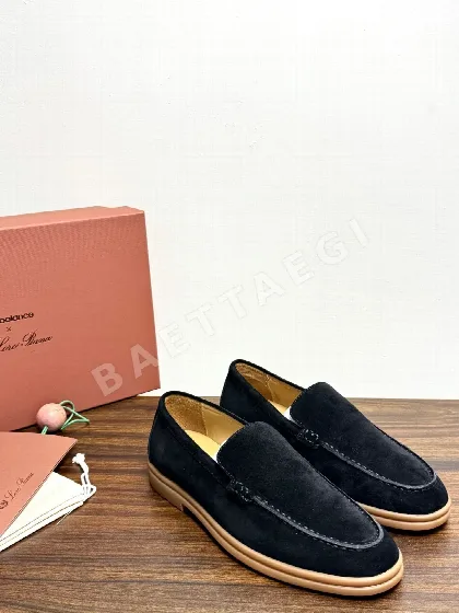 로로피아나 서머 워크 로퍼 남성 캐러멜 스웨이드 208081