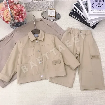 디올 아동용 데님 워크웨어 투피스 세트 181392