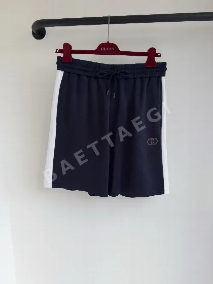 구찌 컬러 블록 자수 레터링 코튼 여성 바지 91520