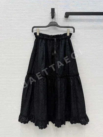 에르메스 영국풍 자수 레이스 스커트 73853