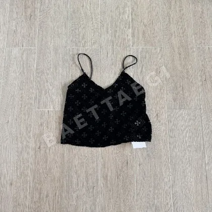 크롬하츠 벨벳 크로스 컷아웃 여성 반팔 152294