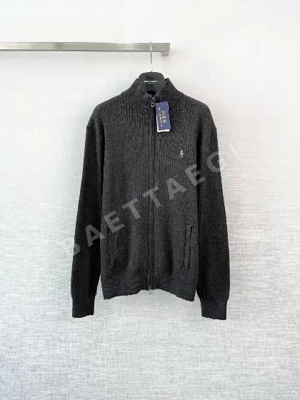 폴로 남성 포니 자수 리브 지퍼 가디건 165068