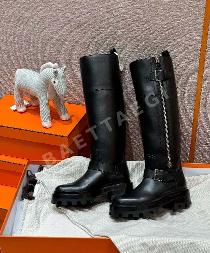 에르메스 부츠 블랙 카프스킨 은색 버클 165733