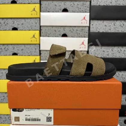 에르메스 [YX] 브라운 블랙 205755 Hermes Chypre Sandal /