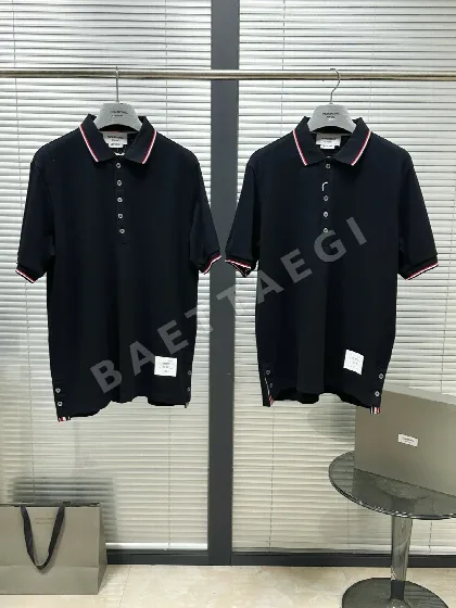 톰브라운 클래식 리브 메시 남성 반팔 폴로셔츠 159495