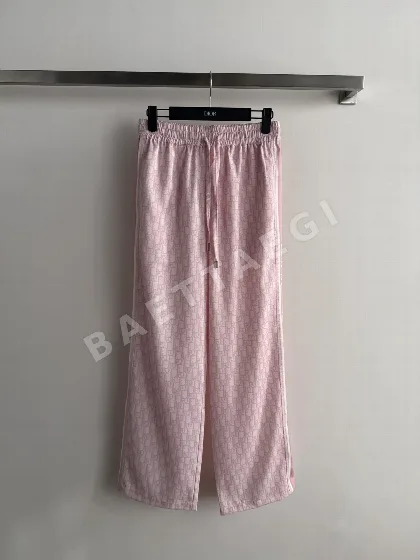 디올 모노그램 패턴 와이드 트랙 팬츠 54216