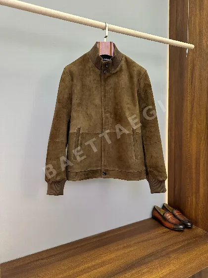보테가베네타 스웨이드 베이스볼 자켓 207788