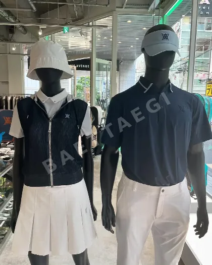어뉴골프 남성용 여름 카라 반팔 티셔츠 153296