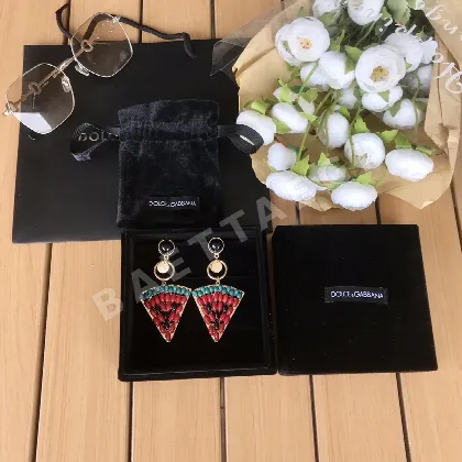 돌체앤가바나 로제트 장식 귀걸이 65294