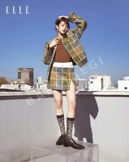 미우미우 컬러 블록 체크 미니스커트 50323