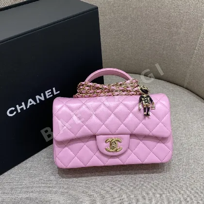 샤넬 딥핑크 라이온 프린트 가방 32876