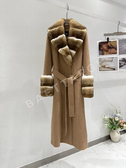 펜디 카시미어 울 벨트 롱 자켓 206653
