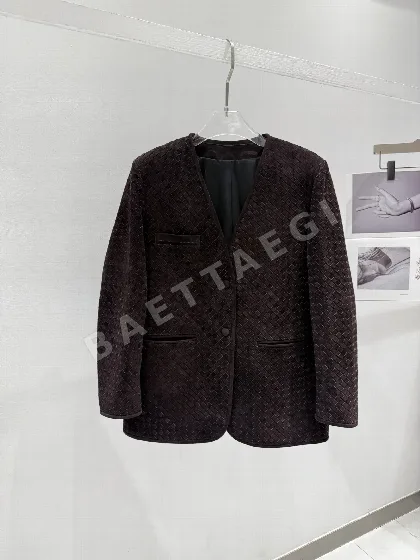 보테가베네타 스웨이드 숏 레더 자켓 206392