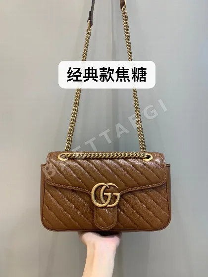 구찌 카라멜 가죽 마몬 자수 가방 13770