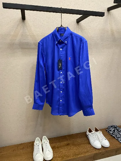 폴로 린넨 카라 남성 긴팔 셔츠 132340