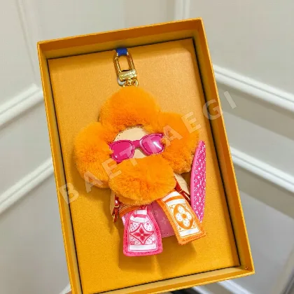 루이비통 비비엔 태양꽃 모티브 가죽 키링 208276
